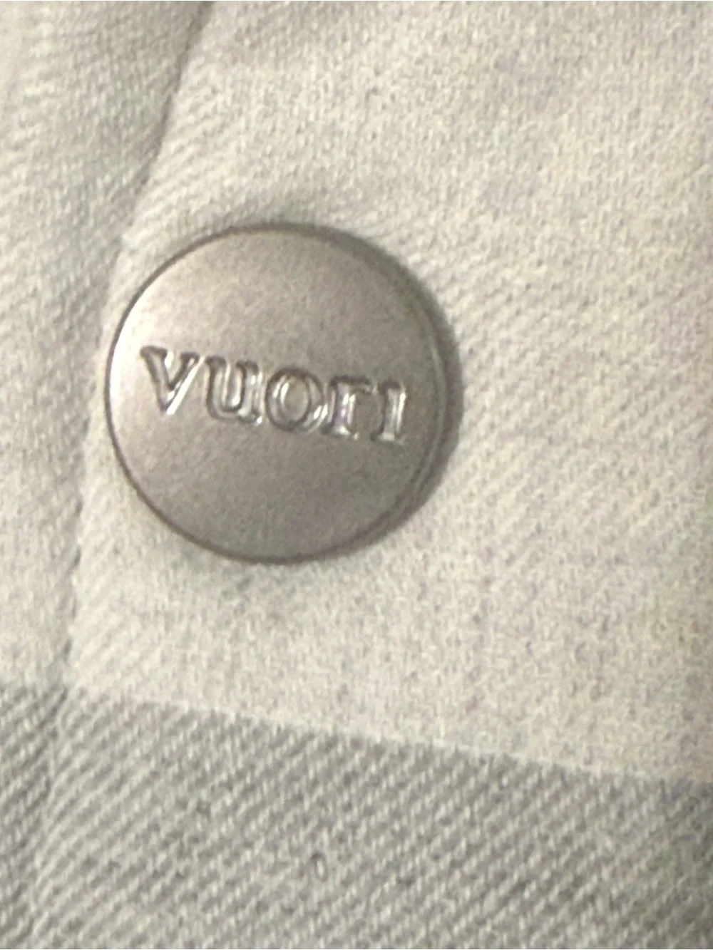 Vuori Gray and White Plaid Shirt Jacket-M